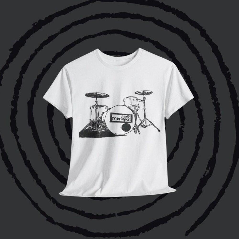 Arctic Monkeys Drums Music Tour Retro Fan Graphic T-Shirt